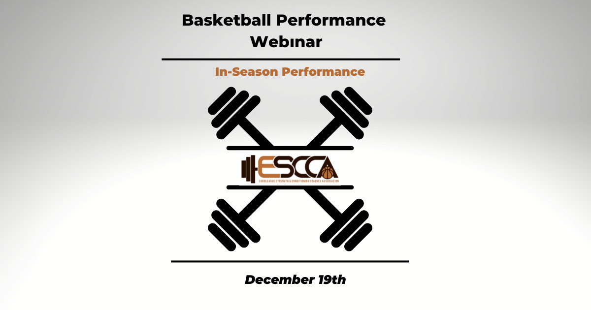 Basketball Performance Webinar in season performance - December 2022