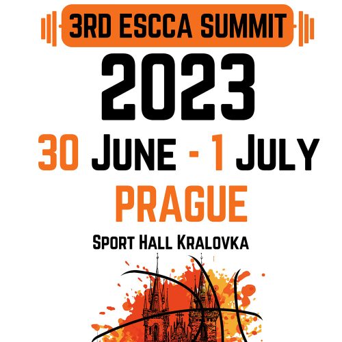 3rd ESCCA Summit Poster - Prague - Sport Hall Kralovka - Euroleague Strength and Conditioning Coaches Association